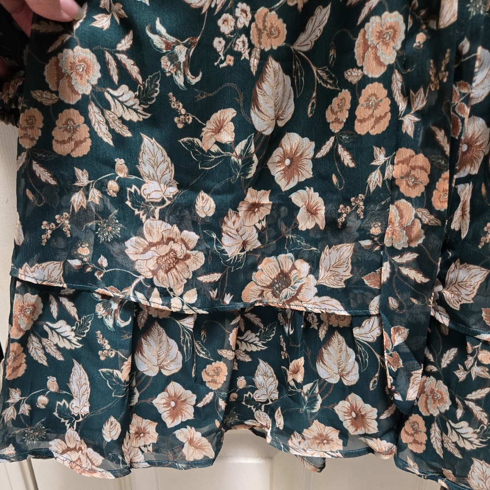 NWT Cupshe Floral Green Dress, Medium - Picture 7 of 10